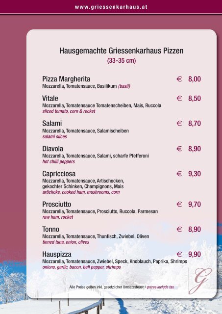 Speisekarte | menu