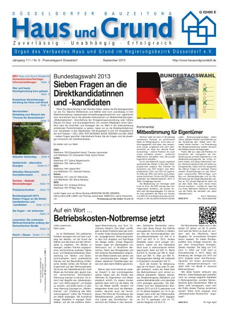 Ausgabe 09 13 Pdf 3 5 Mb Haus Und Grund Dusseldorf