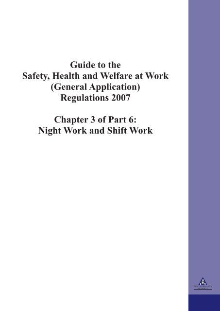 Chapter 3 of Part 6: Night Work and Shift Work - Health and Safety ...