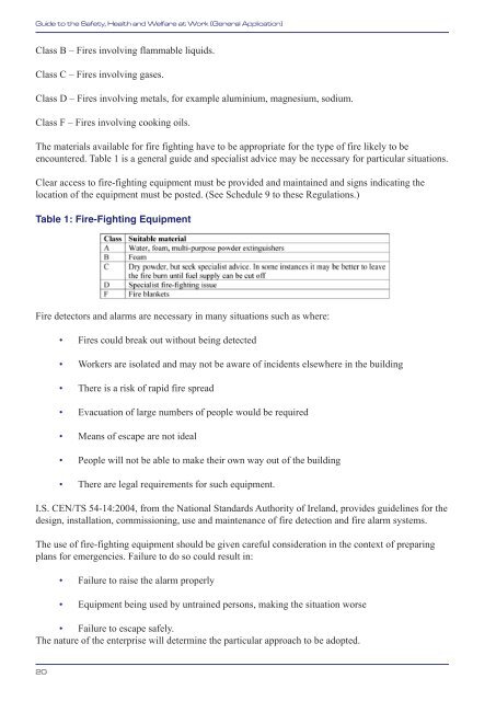 Guide to the Safety, Health and Welfare at Work (General Application)