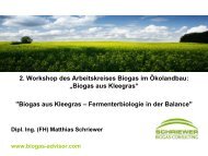 Biogas aus Kleegras – Fermenterbiologie