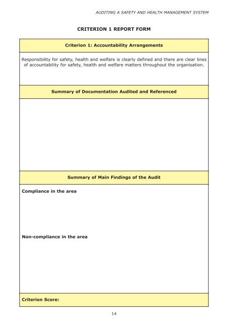 Audit Tool Revise 1 - Health and Safety Authority