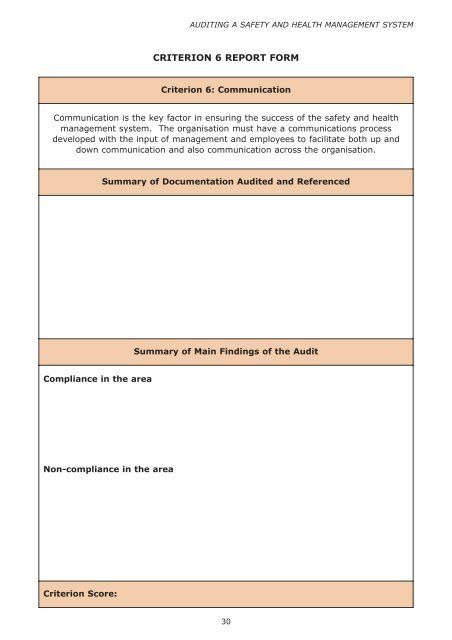 Audit Tool Revise 1 - Health and Safety Authority