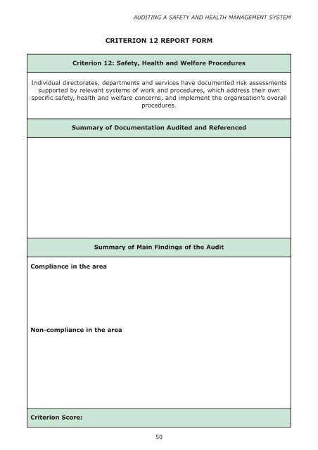 Audit Tool Revise 1 - Health and Safety Authority