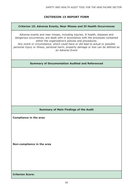 Audit Tool Revise 1 - Health and Safety Authority
