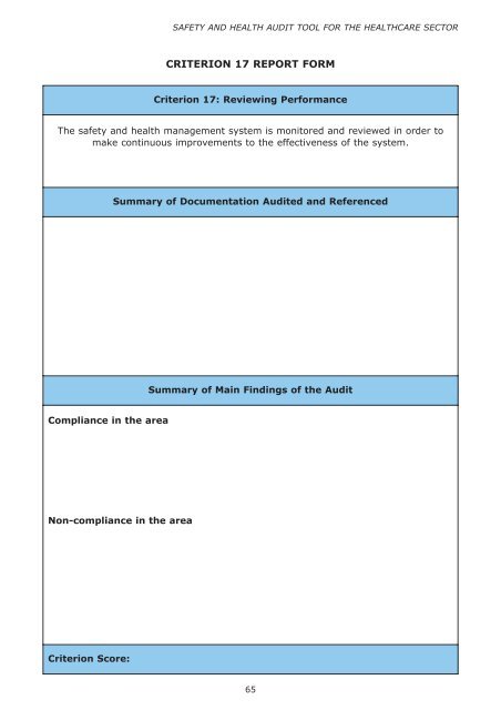 Audit Tool Revise 1 - Health and Safety Authority