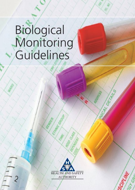 Biological Monitoring Guidelines - Health and Safety Authority