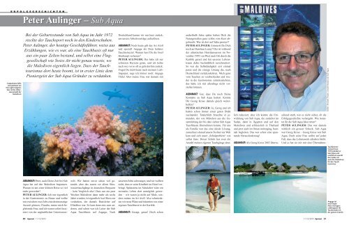 Aquanaut: Interview mit SUB AQUA Geschäftsführer Peter Aulinger