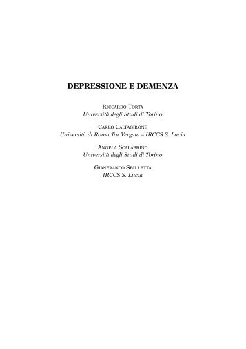 DEPRESSIONE E DEMENZA - Fondazione Santa Lucia