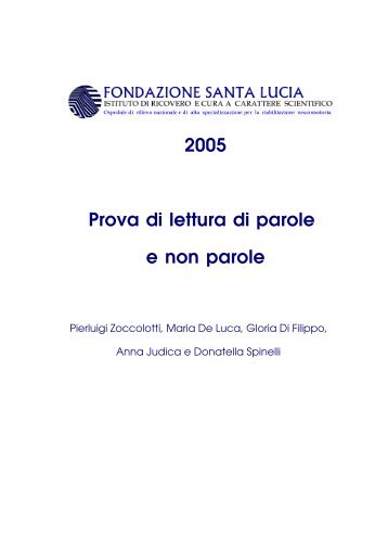 Prova lettura Par e NonPar.pdf - Fondazione Santa Lucia