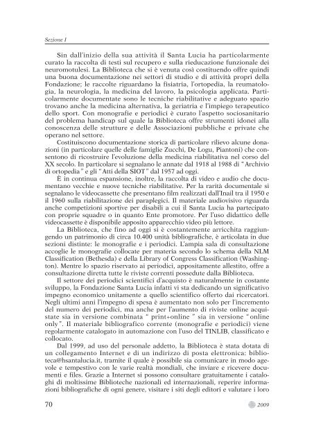 0-TESTO COMPLETO.pdf - Fondazione Santa Lucia