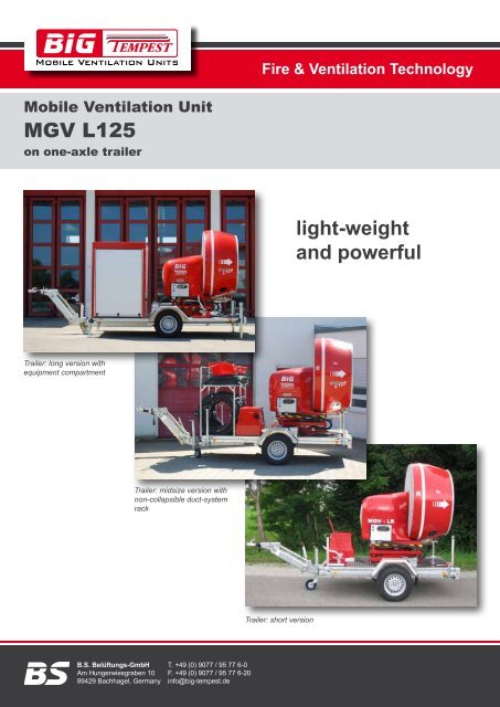 MGV L125 light-weight and powerful - Big Tempest