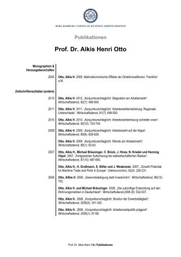Publikationen Professor Dr. Alkis Henri Otto PDF - HSBA