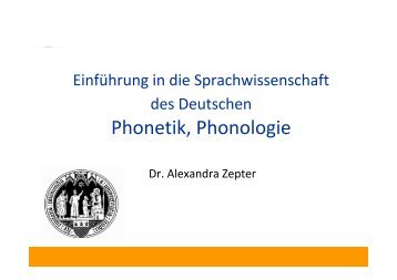 Phonetik, Phonologie - Worthaus