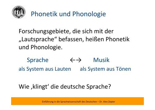 Phonetik, Phonologie - Worthaus
