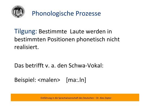 Phonetik, Phonologie - Worthaus