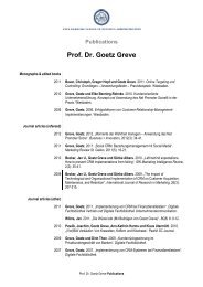 Publications Prof. Dr. Goetz Greve - HSBA