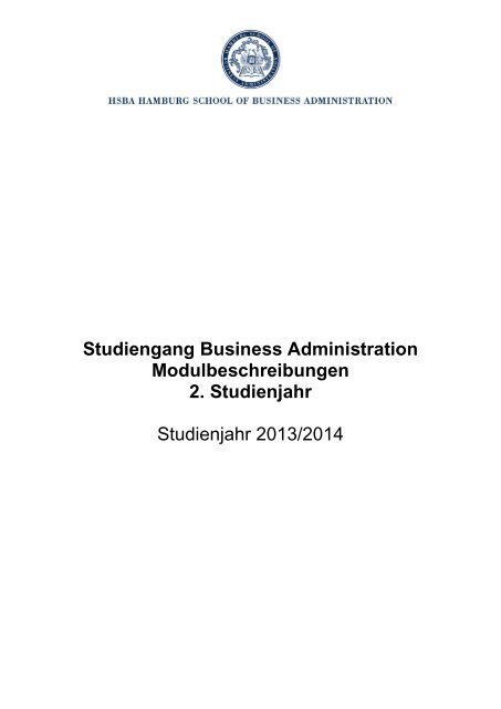 Modulbeschreibungen 2. Studienjahr (Jahrgang 2012) Download