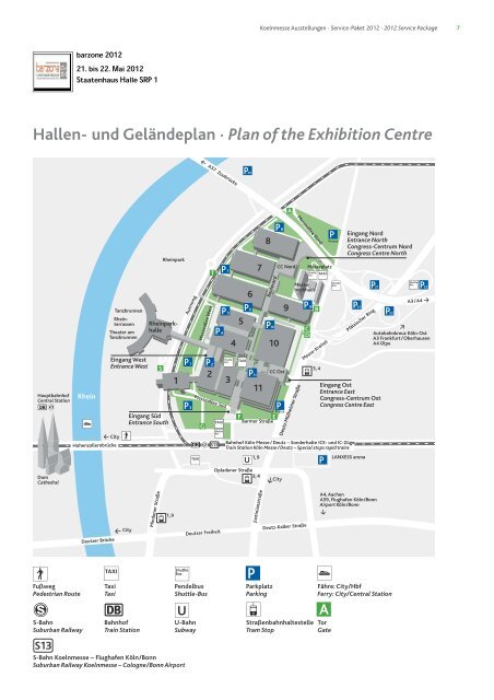 Hallen- und Geländeplan · Plan of the Exhibition Centre - Barzone