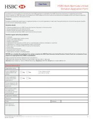 HSBC Bank Bermuda Limited Sponsorship Application Form