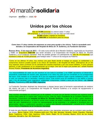 Gacetilla de Prensa: Unidos por los Chicos - Hsbc