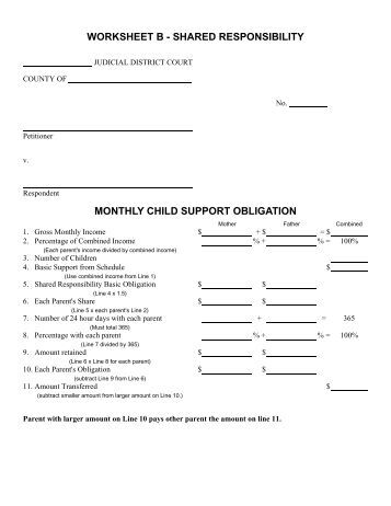 Printables Nc Child Support Worksheet nc child support worksheet b versaldobip a davezan