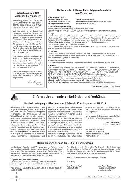 Amtsblatt herunterladen - Gemeinde Lichtenau