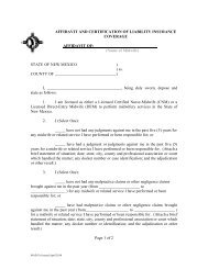 affidavit and certification of liability insurance coverage