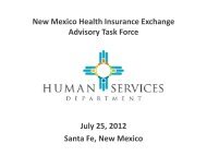 07.25.12 Presentation - New Mexico Human Services Department