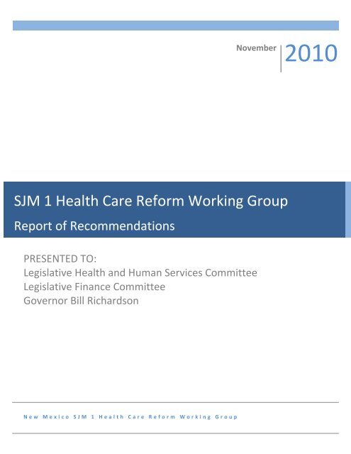 SJM1 Final Report - New Mexico Human Services Department