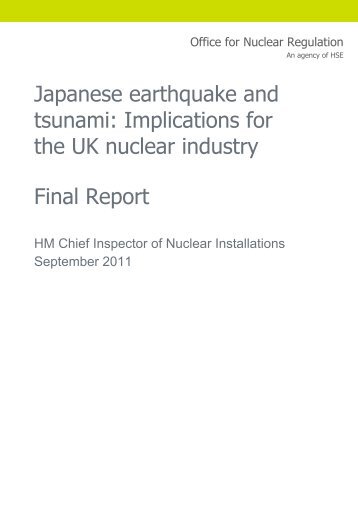 HM Chief Inspector's Fukushima Final Report - HSE