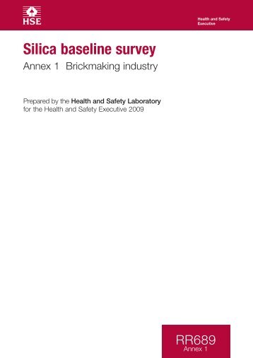 RR689 - Silica baseline survey: Annex 1 - Brickmaking industry - HSE