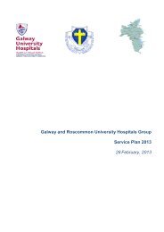 Galway and Roscommon University Hospital Group Service Plan ...
