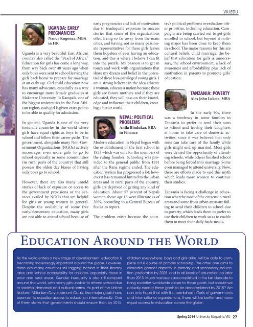 University Magazine Issue 1