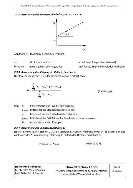 Umwelttechnik Labor - Hochschule Hannover