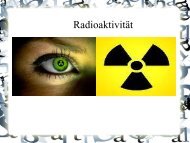 IV Radioaktivität (Zerfallsarten)