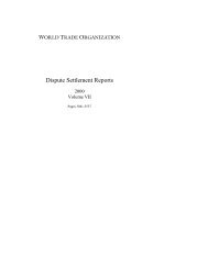 Dispute Settlement Reports
