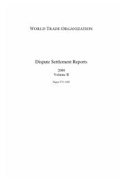 Dispute Settlement Reports