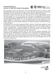 Kanupark-Schleuse wird am 18. Mai 2013 feierlich ... - in Grosspösna