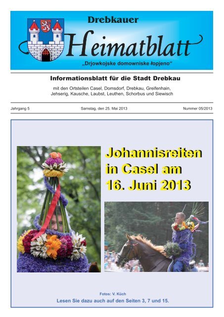 Johannisreiten in Casel am 16. Juni 2013 ... - Stadt Drebkau