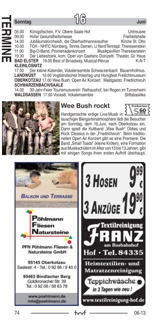 Juni - Hof Programm