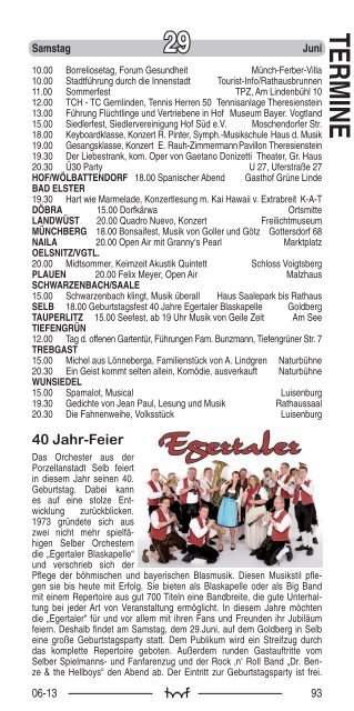 Juni - Hof Programm