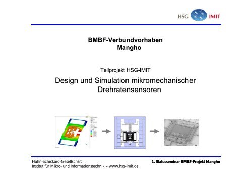 Design und Simulation mikromechanischer Drehratensensoren
