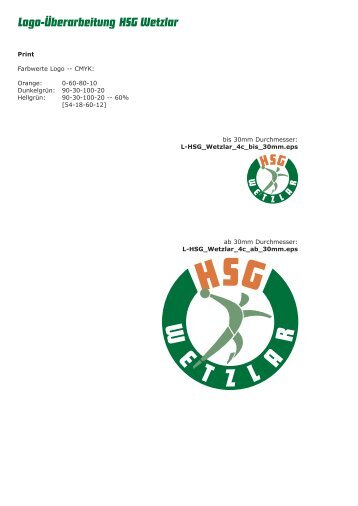 Hinweise zur HSG Logo-Verwendung - HSG Wetzlar