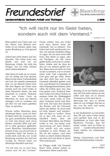 Gesund leben - Rückfall vorbeugen - Blaues Kreuz Deutschland
