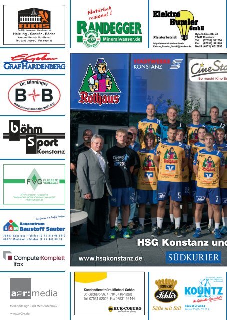 8. Ausgabe HSG - HBW Balingen-Weilstetten II - HSG Konstanz