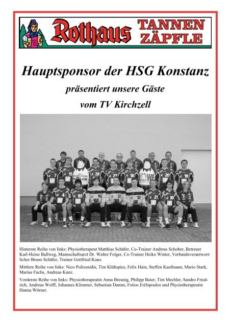 12. Ausgabe HSG - TV Kirchzell - HSG Konstanz