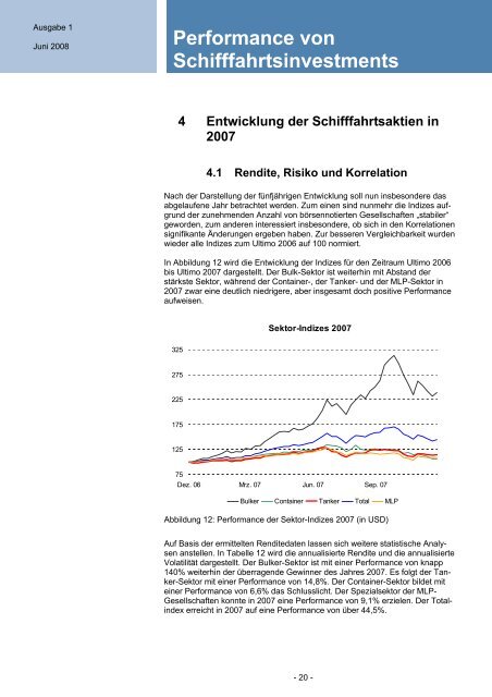 Shipping Performance Studie 2007 - HSH Nordbank AG