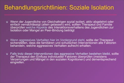 Individuelle Interventionen für Jugendliche