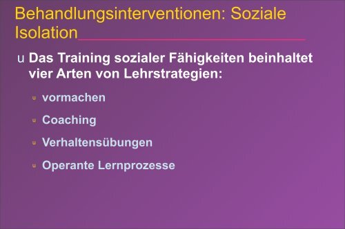 Individuelle Interventionen für Jugendliche